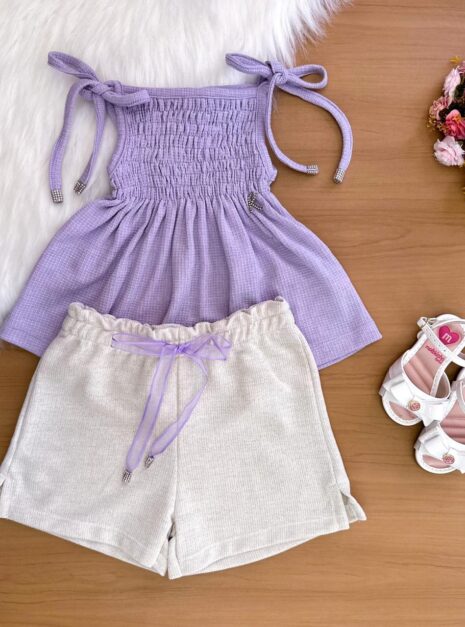 conj. blusa/shorts kiki xodó 163775