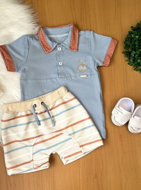 conjunto polo/bermuda le bhua 15571