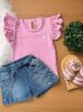 conjunto blusa/short jeans aconchego 15065